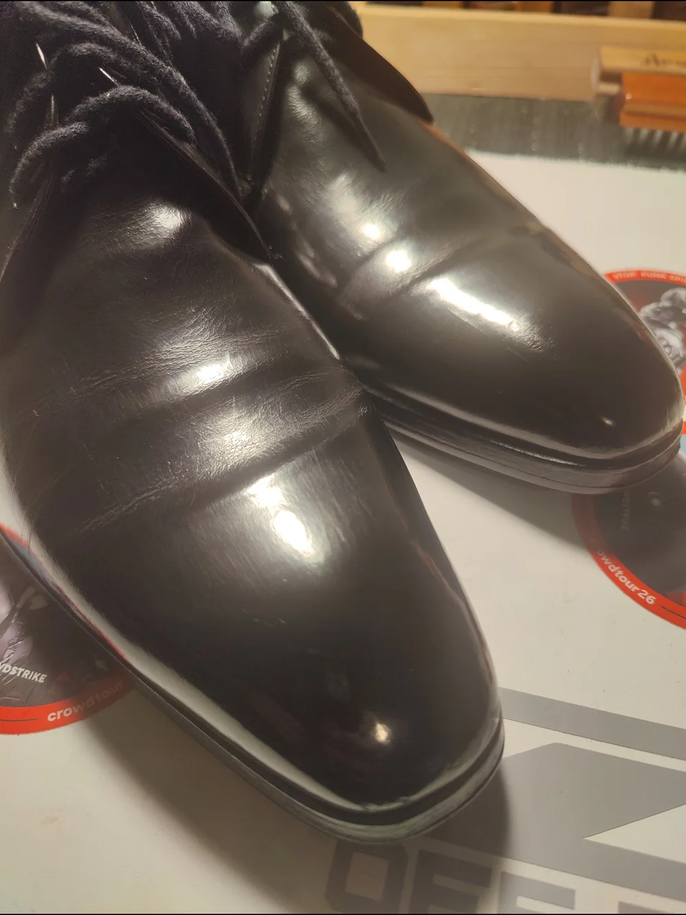 Classic Men's Black Leather Lace-Up Dress Shoes